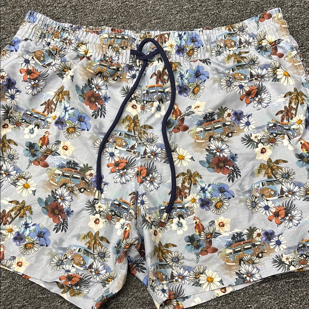Tropical Floral Men's Swim Trunks